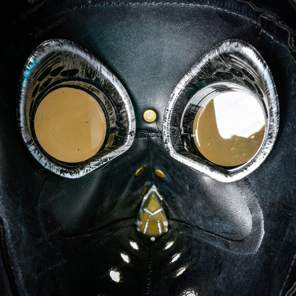 Steampunk Full Face Plague Doctor Mask - Grey - Picture 6 of 8